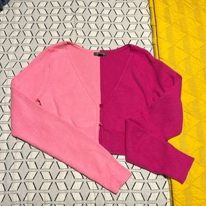 Pink cropped sweater